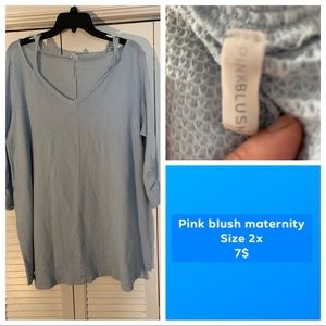 Pink blush maternity top